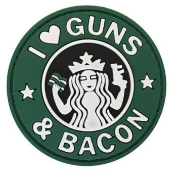 WARAGOD Tapasz 3D I Love Guns and Bacon 6cm kép