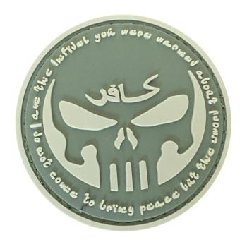 WARAGOD Tapasz 3D Round Infidel Punisher oliv 6cm kép