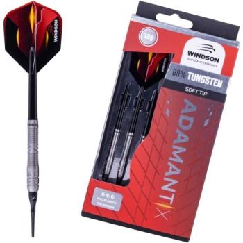 Windson ADAMANTIX 16 G TUNGSTEN SET Wolfram darts készlet puha hegyekkel, piros, méret kép