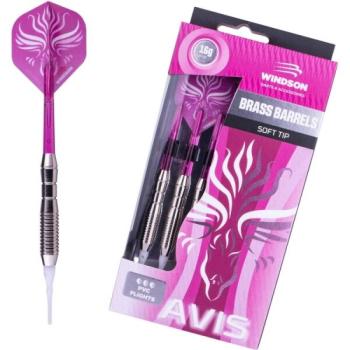 Windson AVIS 16 G BRASS SET Sárgaréz darts nyilak műanyag hegyekkel, rózsaszín, méret kép