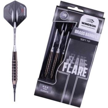 Windson FLARE 18 G BRASS SET Sárgaréz darts nyilak puha hegyekkel, ezüst, méret kép