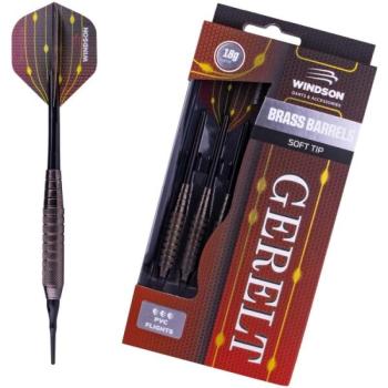 Windson GERELT 18 G BRASS SET Sárgaréz darts nyilak puha hegyekkel, fekete, méret kép