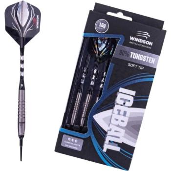 Windson ICEBALL 16 G TUNGSTEN SET Volfrám darts nyilak puha hegyekkel, fekete, méret kép