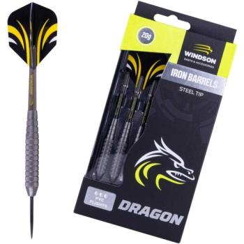 Windson SET DRAGON 20 G IRON STEEL Vas darts nyíl készlet fémhegyekkel, fekete, méret kép