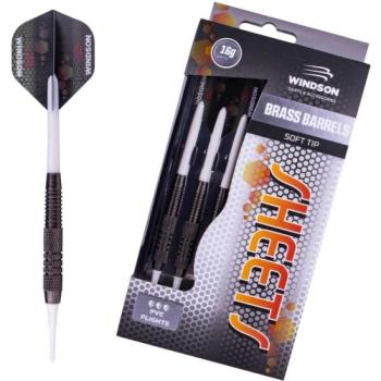 Windson SHEETS 16 G BRASS SET Sárgaréz darts nyilak puha hegyekkel, fekete, méret kép