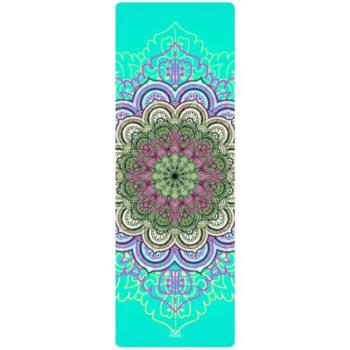 YOGGYS TRAVEL YOGA MAT 1.5 MM SUCCULENT MANDALA Utazó jógamatrac, türkiz, méret kép