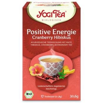 Yogi Tea Bio Pozitív Energia Áfonya és Hibiszkusz fekete teával 17 x 2 g kép