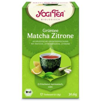 Yogi Tea Matcha Lemon ájurvédikus zöld tea matchával 17 × 1,8g kép