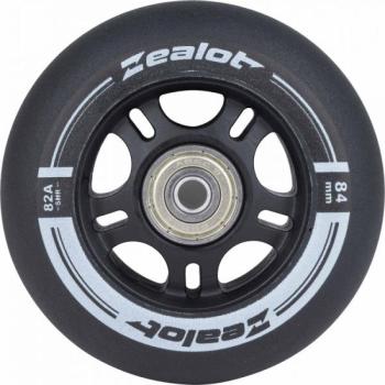 Zealot 84-82A WHEELS + BEARINGS 4PCS Görkorcsolya kerék és csapágy szett, fekete, méret kép