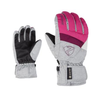 ZIENER-LEIF GTX glove junior pop pink/light melange Szürke 5,5 kép