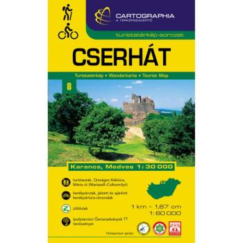 Cserhát (+Karancs, Medves) turistatérkép Cartographia kép