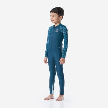 Fiú úszóoverall, hosszú ujjú és szárú, UV-szűrő - Combi Swim 100 Nabaiji kép