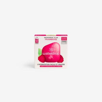 Hidratáló kocka, málnás - 12x500 ml Microdrink Waterdrop kép