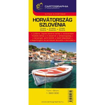 Horvátország, Szlovénia térkép Cartographia kép