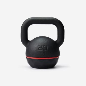 Kettlebell, öntöttvas, gumírozott, 20 kg Domyos kép