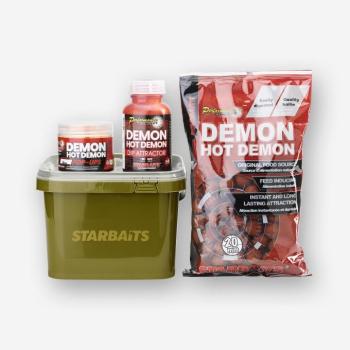 Kezdő horgász szett, 800 g, bojli, pop up, booster és vödör - Hot Demon Sensas kép