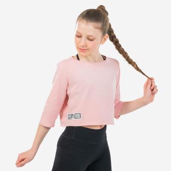 Lány crop top póló modern tánchoz, rózsaszín Starever kép