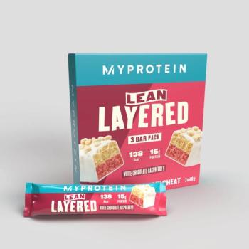 Lean Layered Bar - 3 x 40g - White Chocolate and Raspberry kép