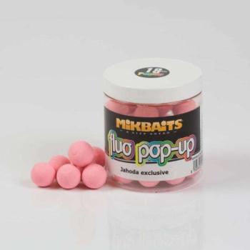 Mikbaits fluo pop-up bojli –jahoda exlusive- eper 14 mm kép