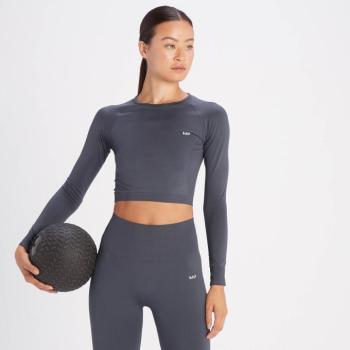 MP Női Shape Seamless Hosszú Ujjú Crop Top - Grafitszürke - XXL kép