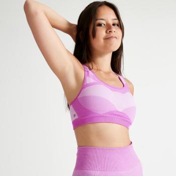 Sportmelltartó fitneszhez 560-as, varrásmentes, közepes tartás, rózsaszín Domyos kép