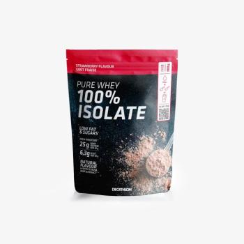 Tejsavófehérje izolátum, eperízű, 900 g Decathlon kép